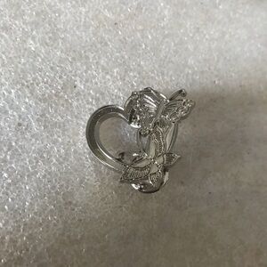 Elegant Silver Butterfly Pin